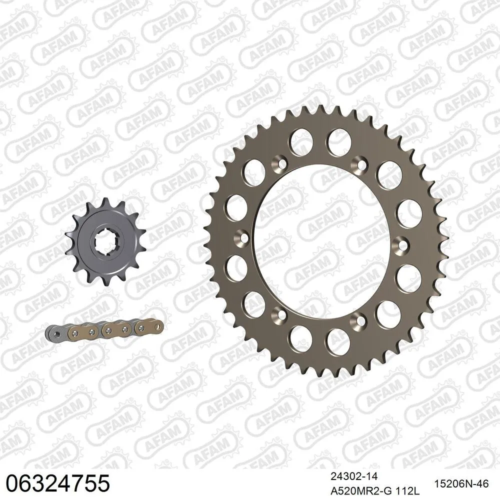 06324755 AFAM Kettensatz Aluminium 520 MR2-G 14x46 - Husqvarna WRK 240 1990-91 - 06324755