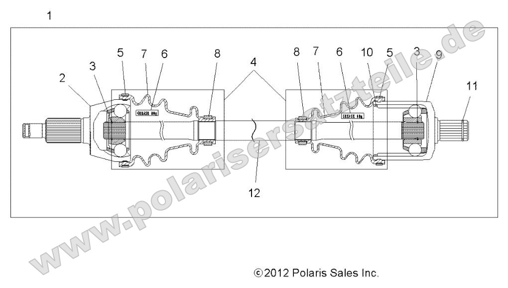 Drive Train, Front Half Shaft Drive Train, Front Half Shaft
