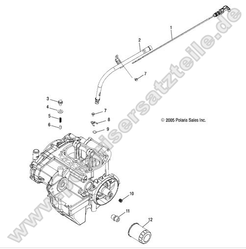 Engine, Oil Filter and Dipstick