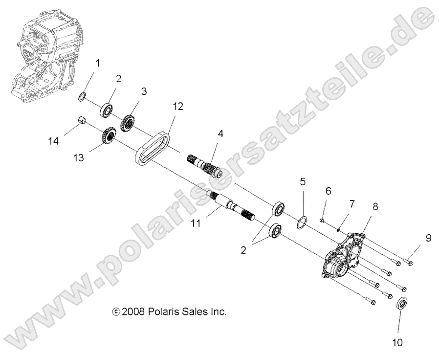 TRANSMISSION, OUTPUT SHAFT TRANSMISSION, OUTPUT SHAFT