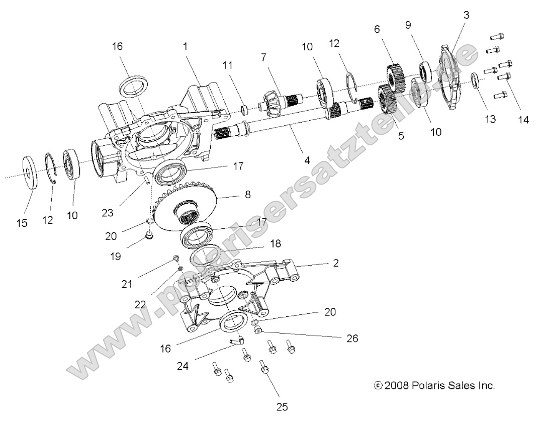 Drive Train, Mid Gearcase Internals