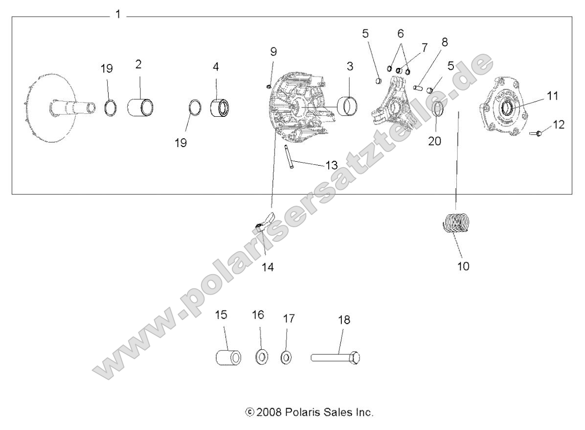 Drive Train, Primary Clutch Drive Train, Primary Clutch