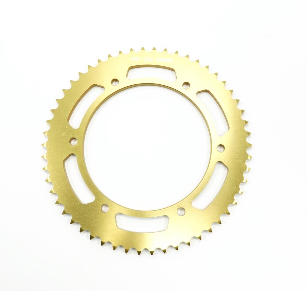 Fantic Original Kettenrad Aluminium gold hinten - 428 - 54