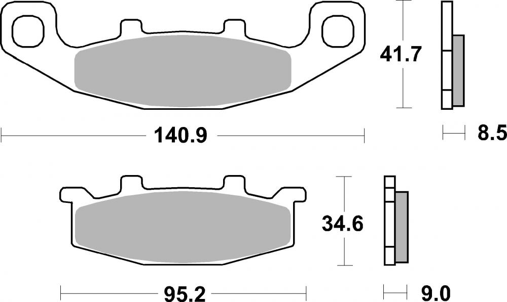 SBS Bremsbeläge HF Street Ceramic ABE - 597HF