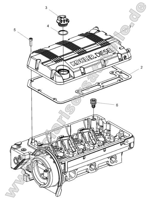 Engine, Rocker Arms Cover and Oil Filler Engine, Rocker Arms Cover and Oil Filler