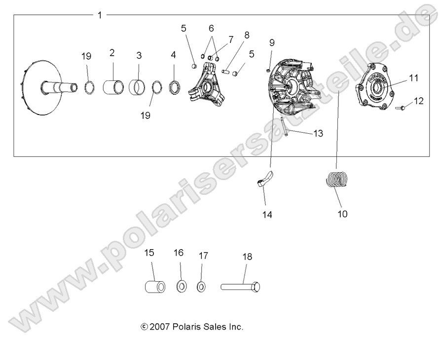 DRIVE TRAIN, PRIMARY CLUTCH DRIVE TRAIN, PRIMARY CLUTCH