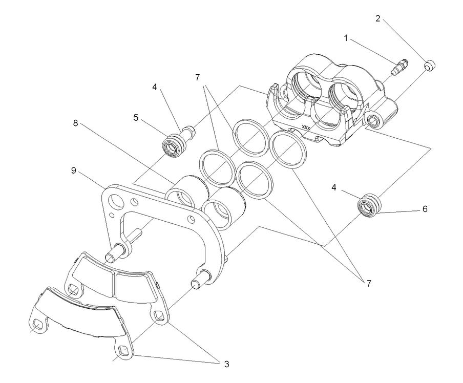 BRAKES, FRONT CALIPER