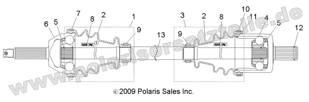 Drive Train, Front Drive Shaft Drive Train, Front Drive Shaft