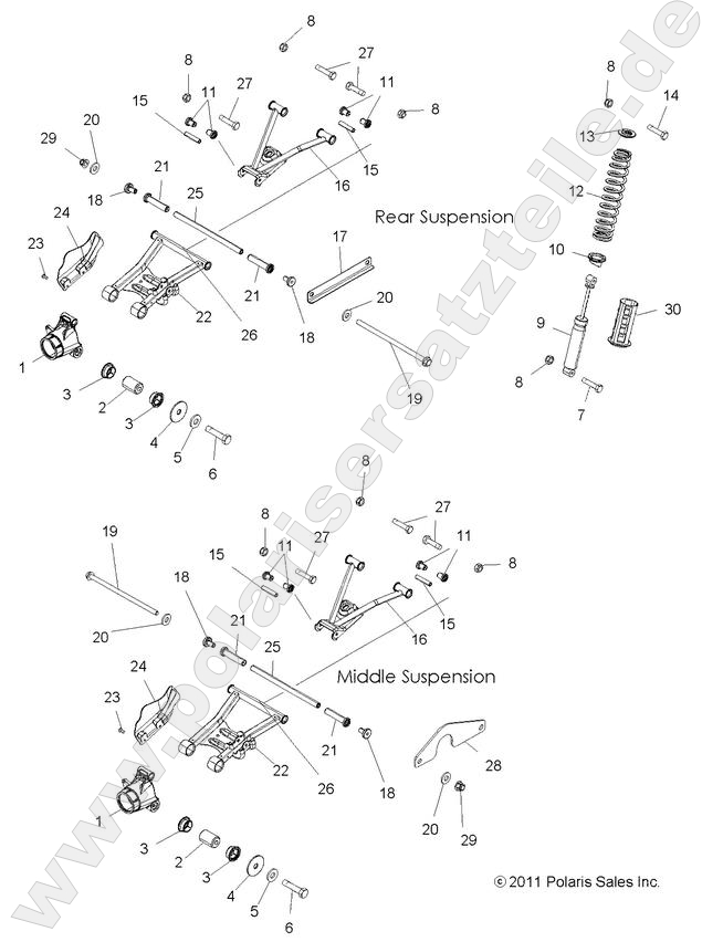 SUSPENSION, REAR SUSPENSION, REAR