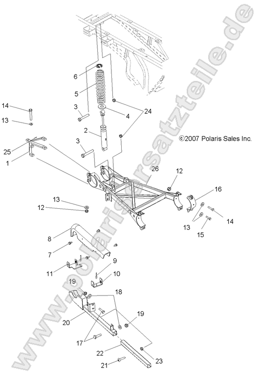 SUSPENSION, REAR SWING ARM SUSPENSION, REAR SWING ARM