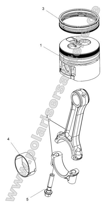 Engine, Connecting Rod and Piston Set