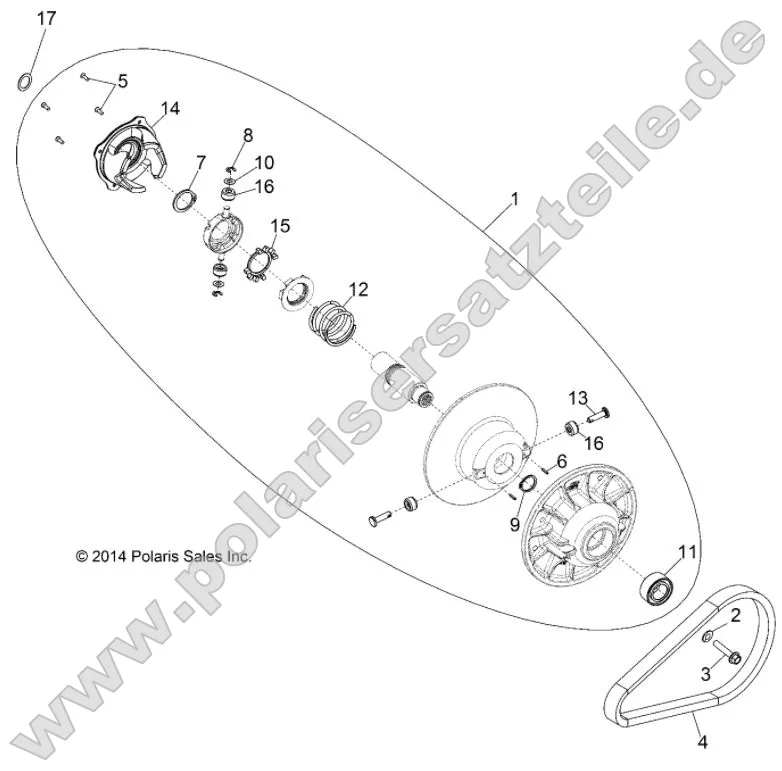 Drive Train, Secondary Clutch (49ATVCLUTCHDRIVEN1323286) Drive Train, Secondary Clutch (49ATVCLUTCHDRIVEN1323286)