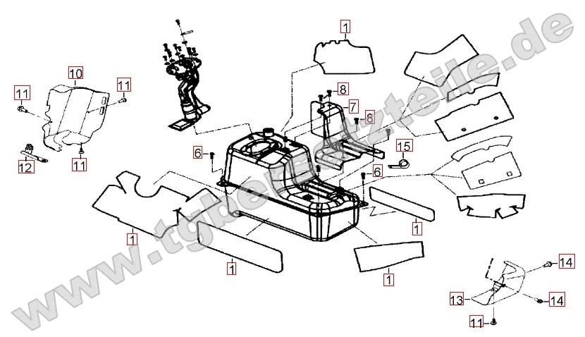 Hitzeschutz für Benzintank Hitzeschutz für Benzintank