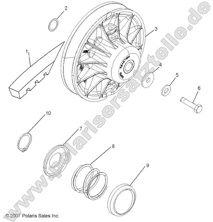 Drive Train, Secondary Clutch
