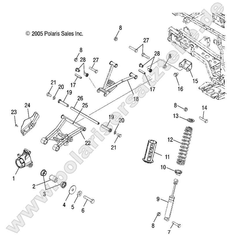 SUSPENSION, REAR SUSPENSION, REAR