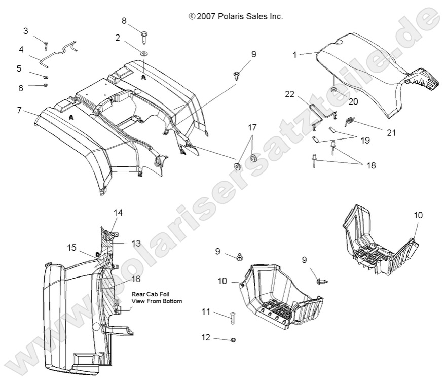 BODY, REAR CAB and SEAT BODY, REAR CAB and SEAT