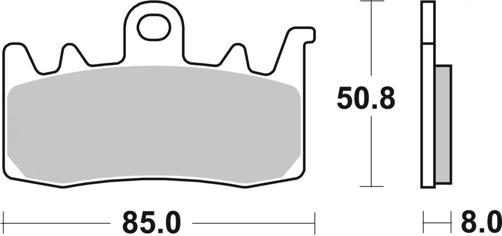 900 SBS Bremsbeläge DC Dual Carbon Racing "Trackday" - 900DC