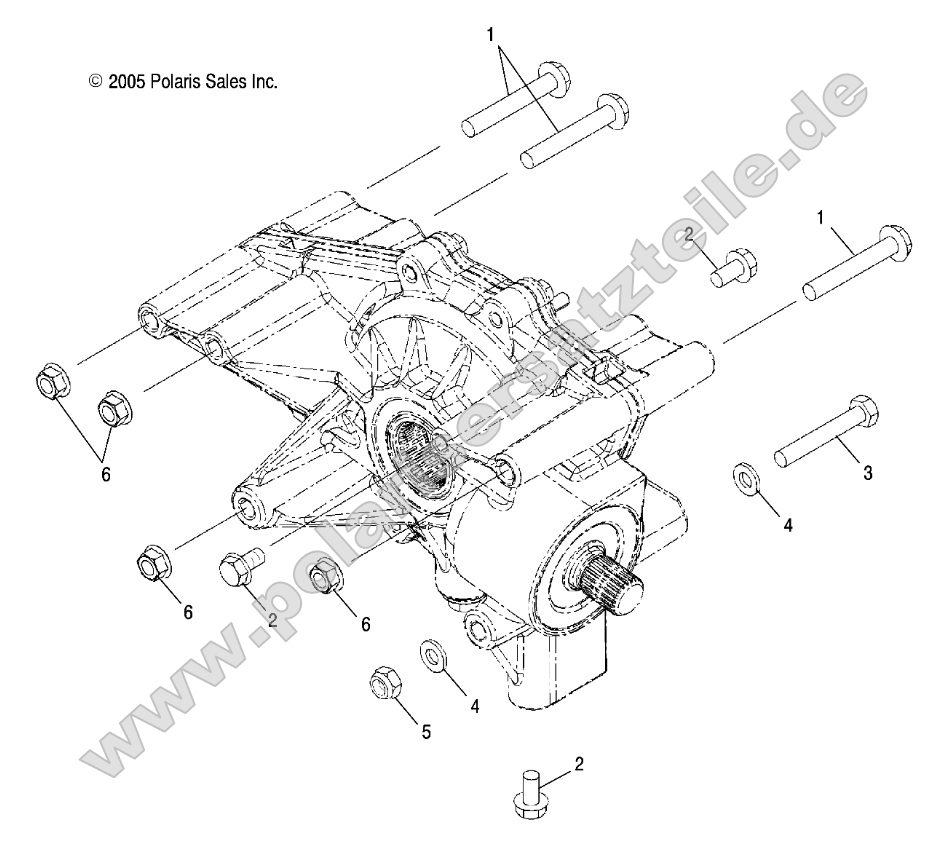Drive Train, Rear Gearcase Mounting Drive Train, Rear Gearcase Mounting