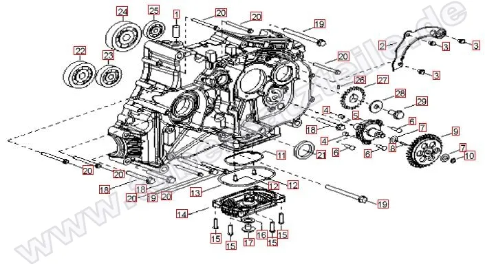 Motorgehäuse rechts Motorgehäuse rechts
