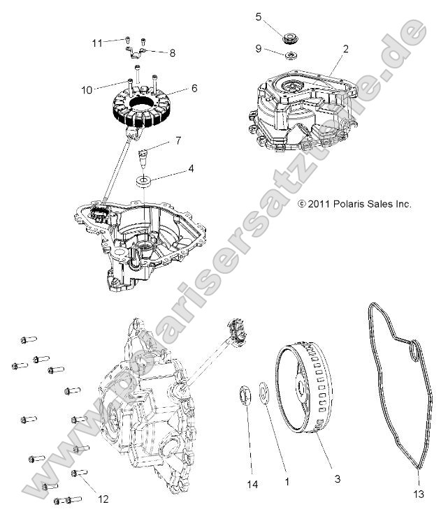 Engine, Stator Cover and Flywheel Engine, Stator Cover and Flywheel