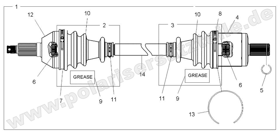 DRIVE TRAIN, FRONT DRIVE SHAFT