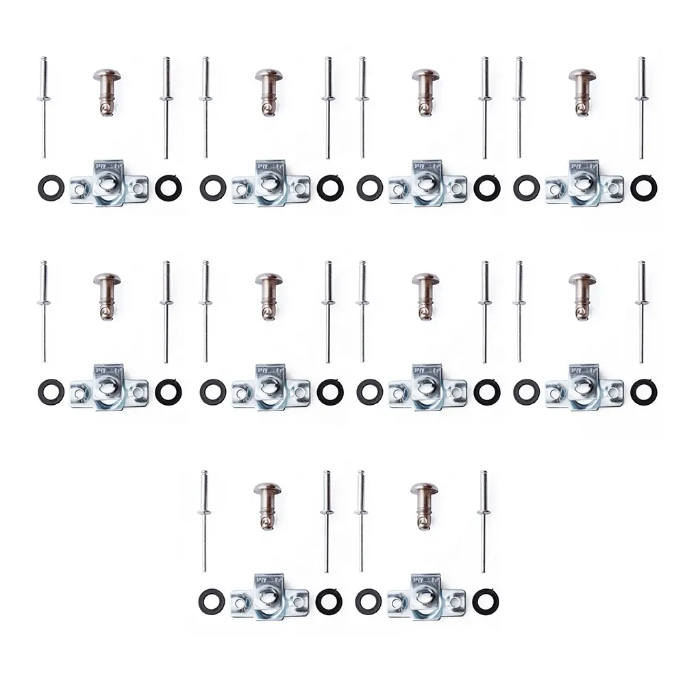 TMP Racing Verkleidung Innensechskant 17 mm Schnellverschluss Set silber zum Nieten - 10 Stück