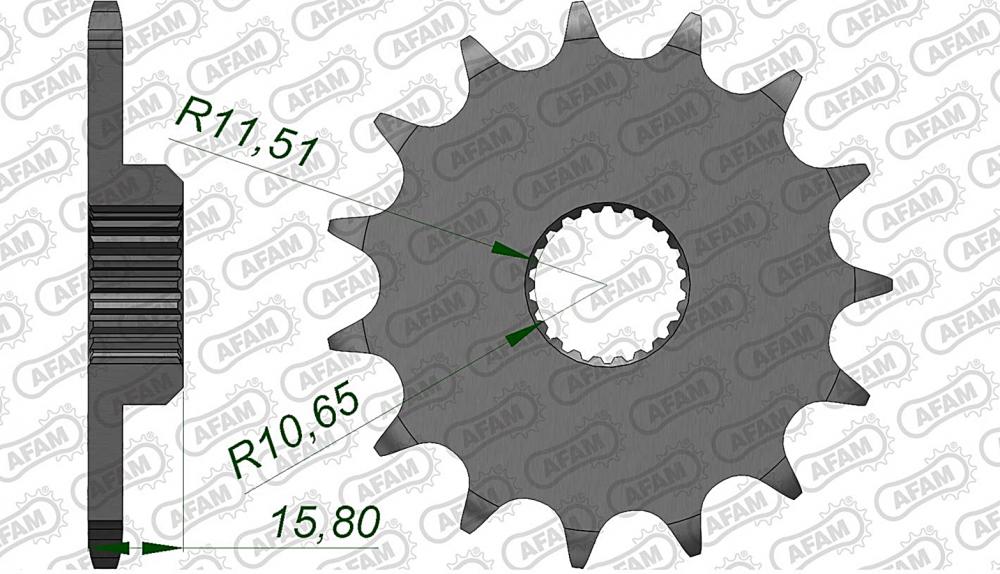 AFAM Kettensatz Stahl 520 XRR2-G 15x47 - Yamaha TTR 600 E 2002-04