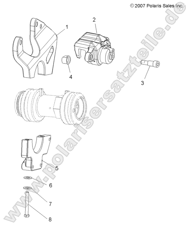BRAKES, REAR CALIPER MOUNTING