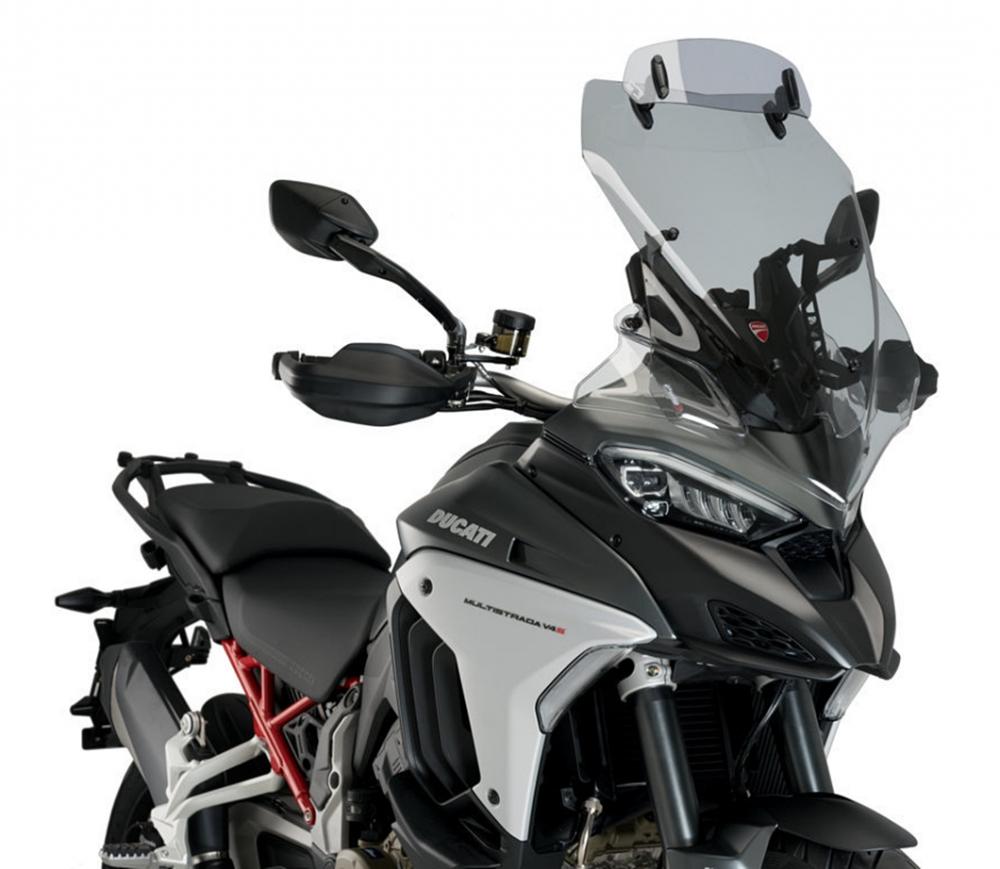 Puig Touren Verkleidungsscheibe + Spoiler Getönt - Ducati Multistrada V4 /S 2021-22