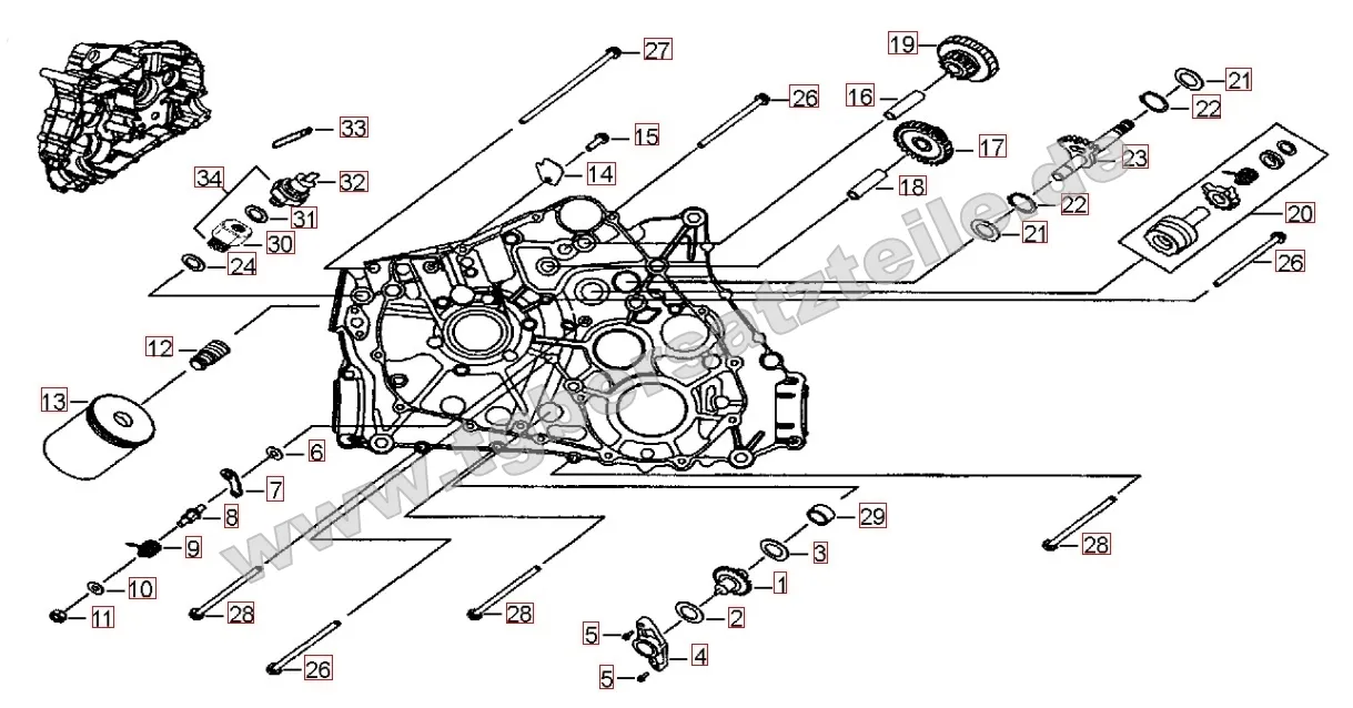 Motorgehäuse links (1) Motorgehäuse links (1)