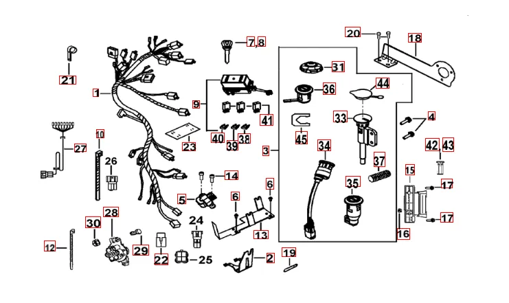 Kabelbaum - Schlosssatz