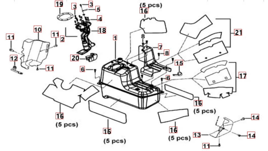Hitzeschutz f. Kraftstofftanktank Hitzeschutz f. Kraftstofftanktank