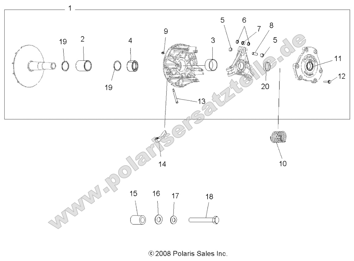 Drive Train, Primary Clutch Drive Train, Primary Clutch