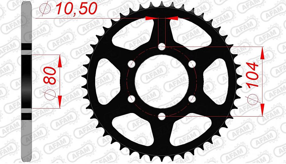 AFAM Kettensatz Stahl 520 XSR-G 15x46 - Kawasaki ER-6n 2006-2016