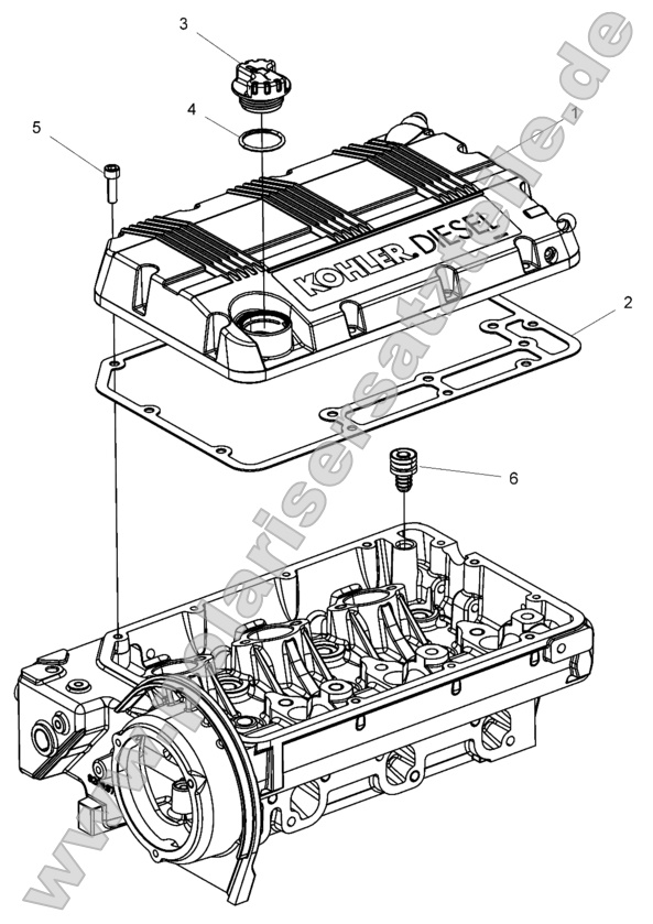 Engine, Rocker Arms Cover and Oil Filler Engine, Rocker Arms Cover and Oil Filler