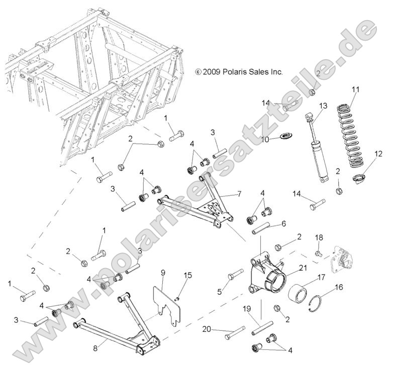 SUSPENSION, A-ARMS, MID DRIVE and REAR DRIVE