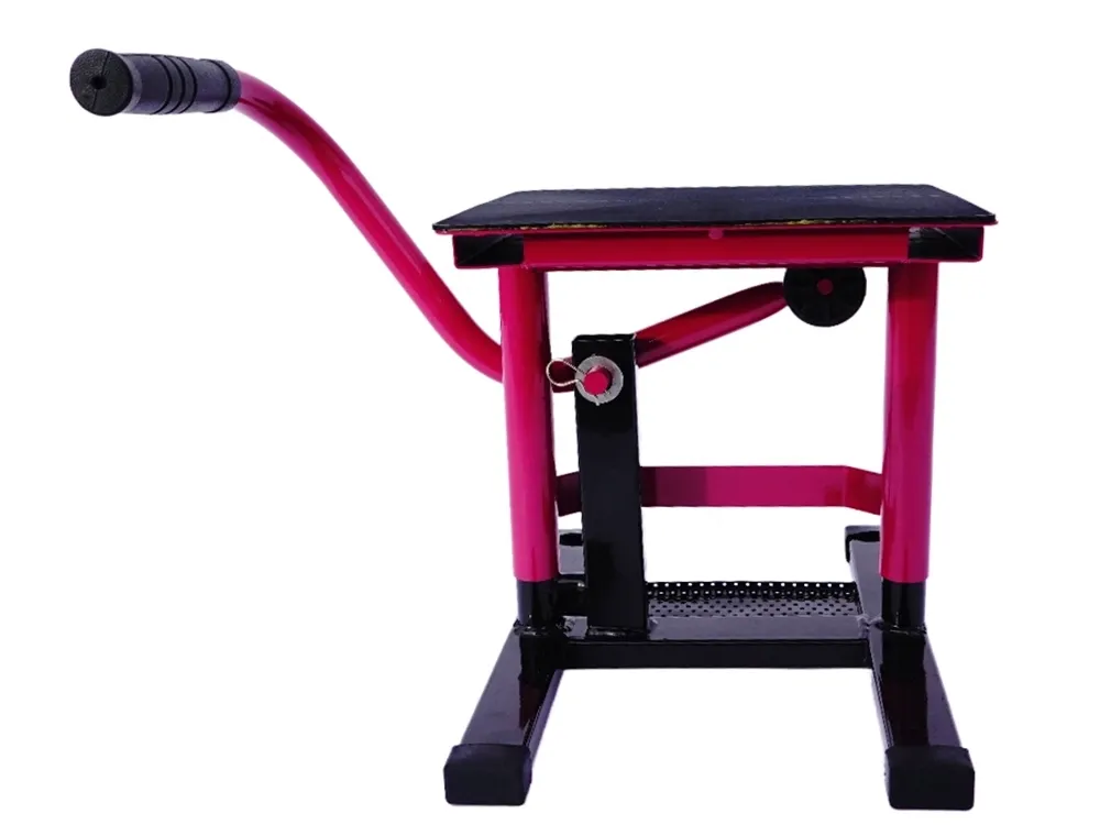 TMP Motocross & Enduro Hubständer / MX Montageständer - schwarz-pink TMP Motocross & Enduro Hubständer / MX Montageständer - schwarz-pink