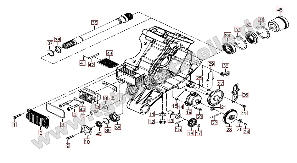 Motorgehäuse links Motorgehäuse links