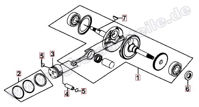 Kurbelwelle Kolben Kurbelwelle Kolben