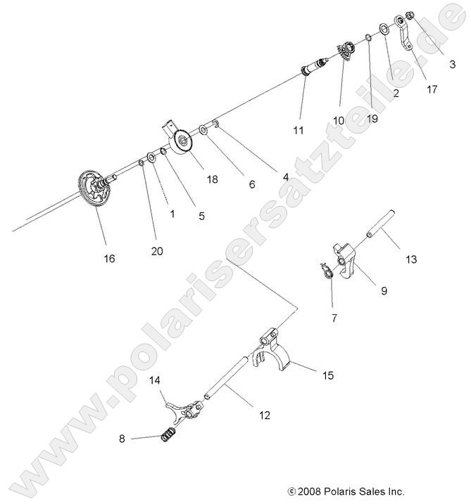 DRIVE TRAIN, MAIN GEARCASE SHIFT FORKS
