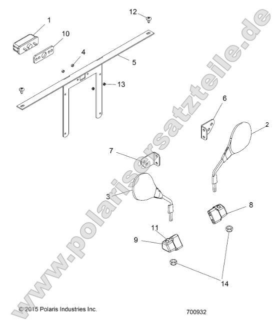 Body, Mirrors and License Plate Bracket