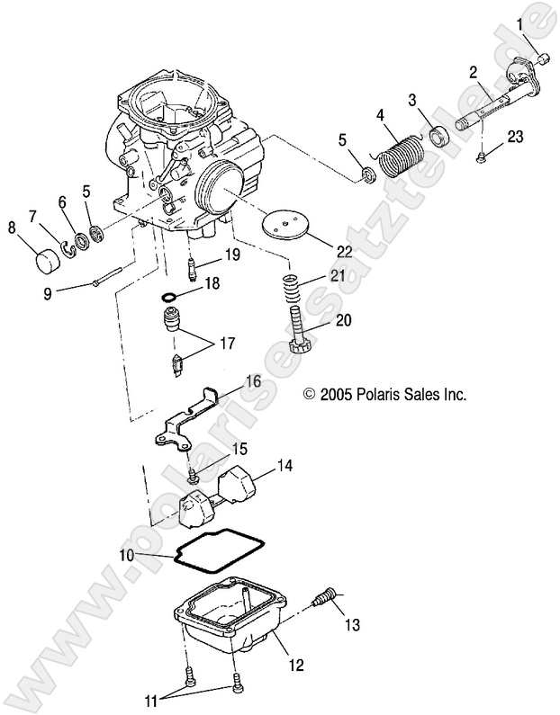 ENGINE, CARBURETOR, LOWER