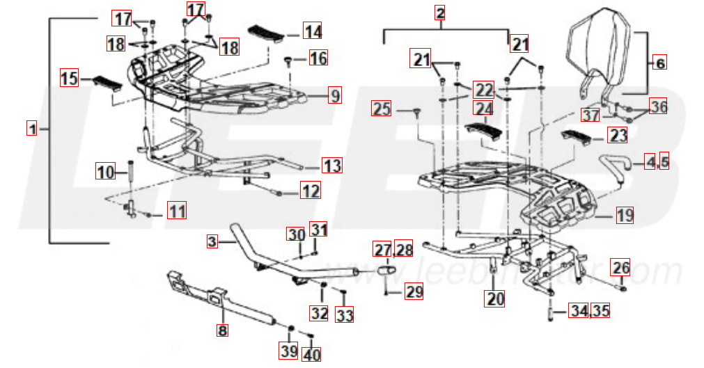 Gepäckträger vo. u. hi.