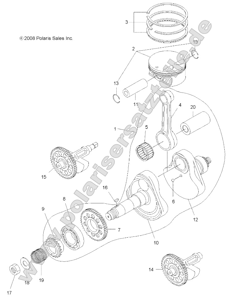 Engine, Crankshaft and Piston