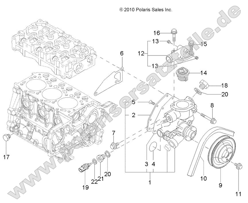 Engine, Water Cooling System