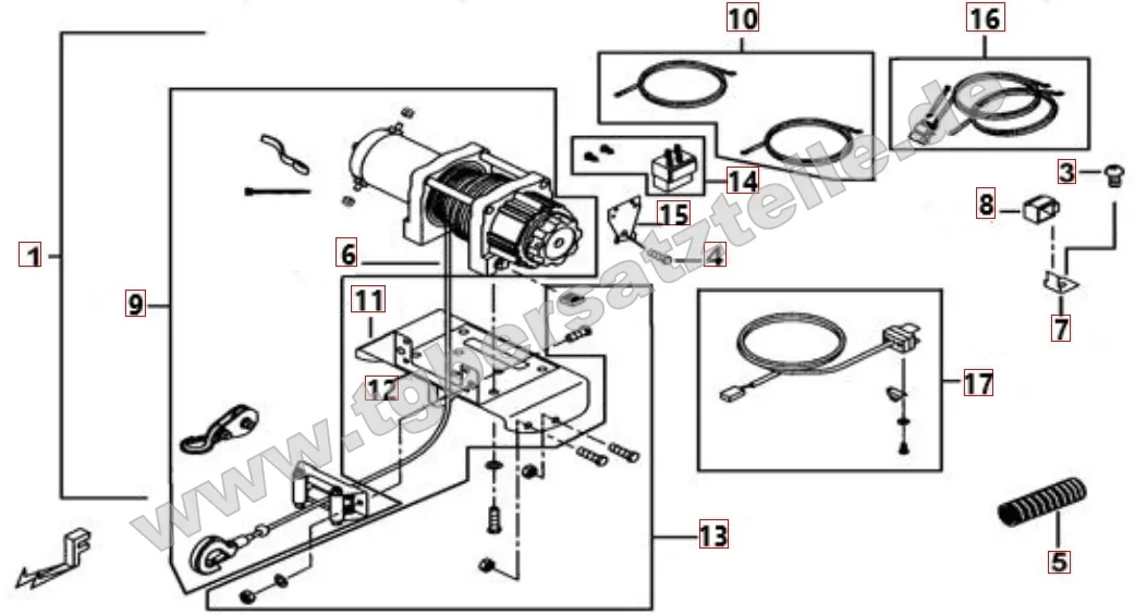 Seilwinde (optional) Seilwinde (optional)