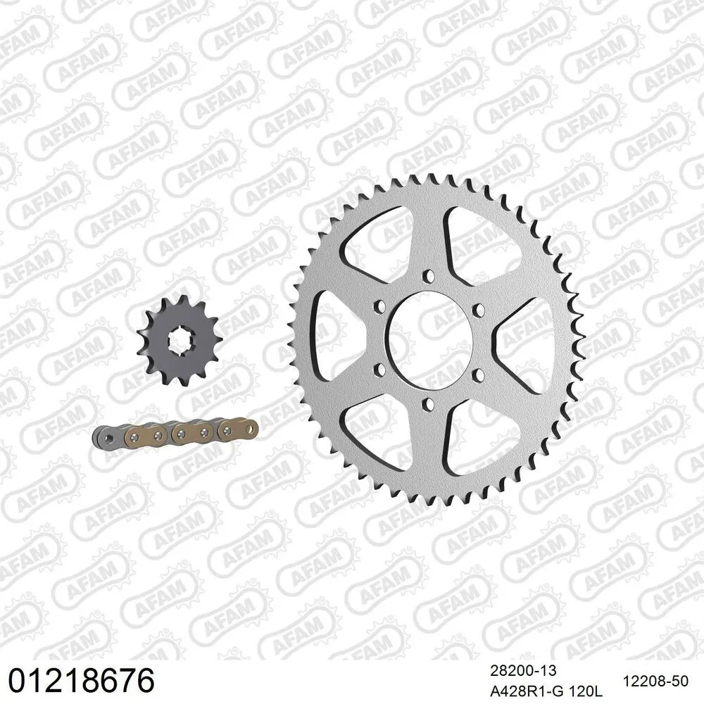 AFAM Kettensatz Stahl 428 R1-G 13x50 - Yamaha TY 175 1977-80 - 01218676