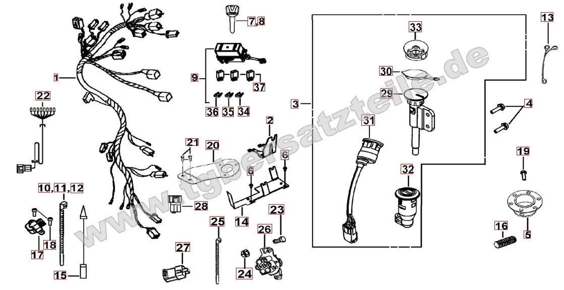 Kabelbaum - Schlosssatz Kabelbaum - Schlosssatz