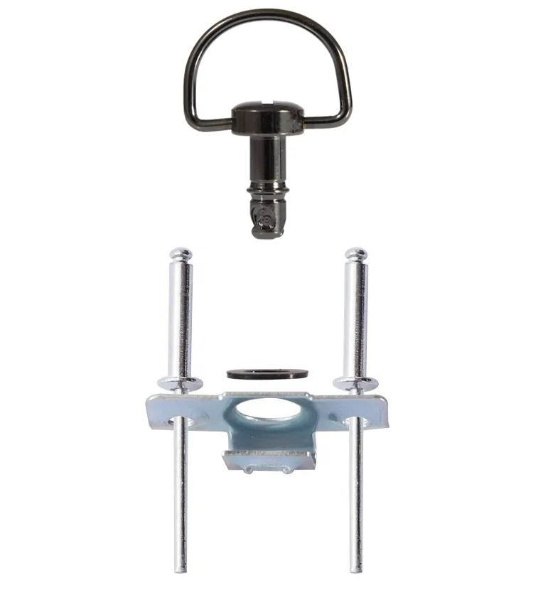 TMP Racing Verkleidung Bügel Schnellverschluss Set 17mm schwarz-chrom zum Nieten - 10 Stück