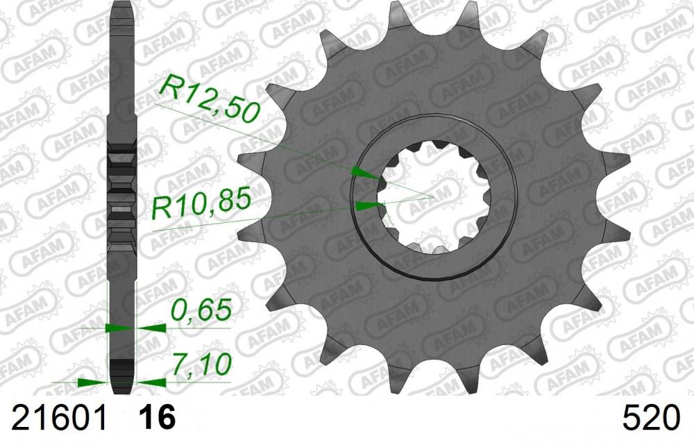 Afam_3D_Kettensatz_Stahl_3D520ZK_16x43__Kawasaki_ZX6R_Ninja_2007_16_Ritzel_16 AFAM 3D Kettensatz Stahl 3D520ZK 16x43 - Kawasaki ZX6R Ninja 2007-13